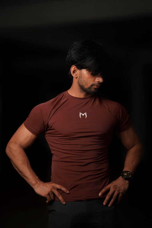 Apex Compression Tee (Wine Red)