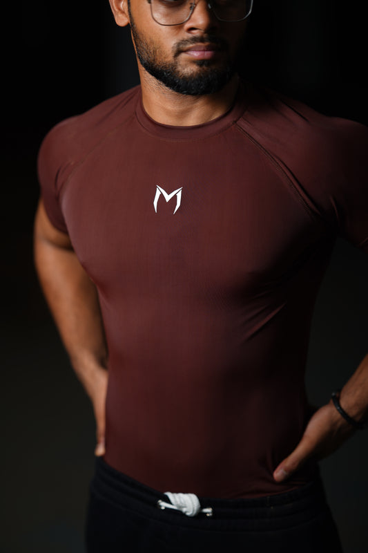 iMPRESSO Apex Compression Tee (Wine Red)