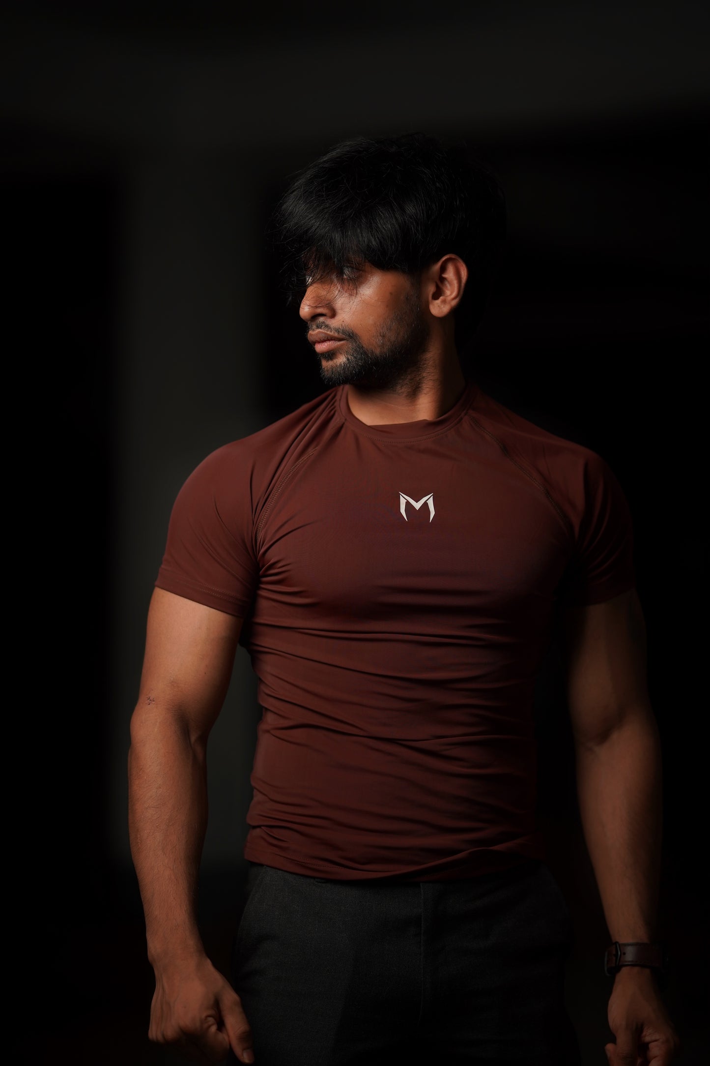 Apex Compression Tee (Wine Red)