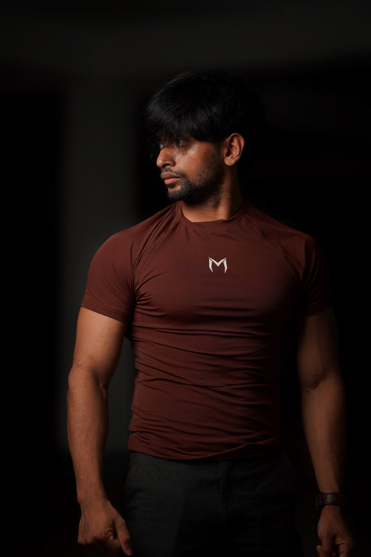 Apex Compression Tee (Wine Red)