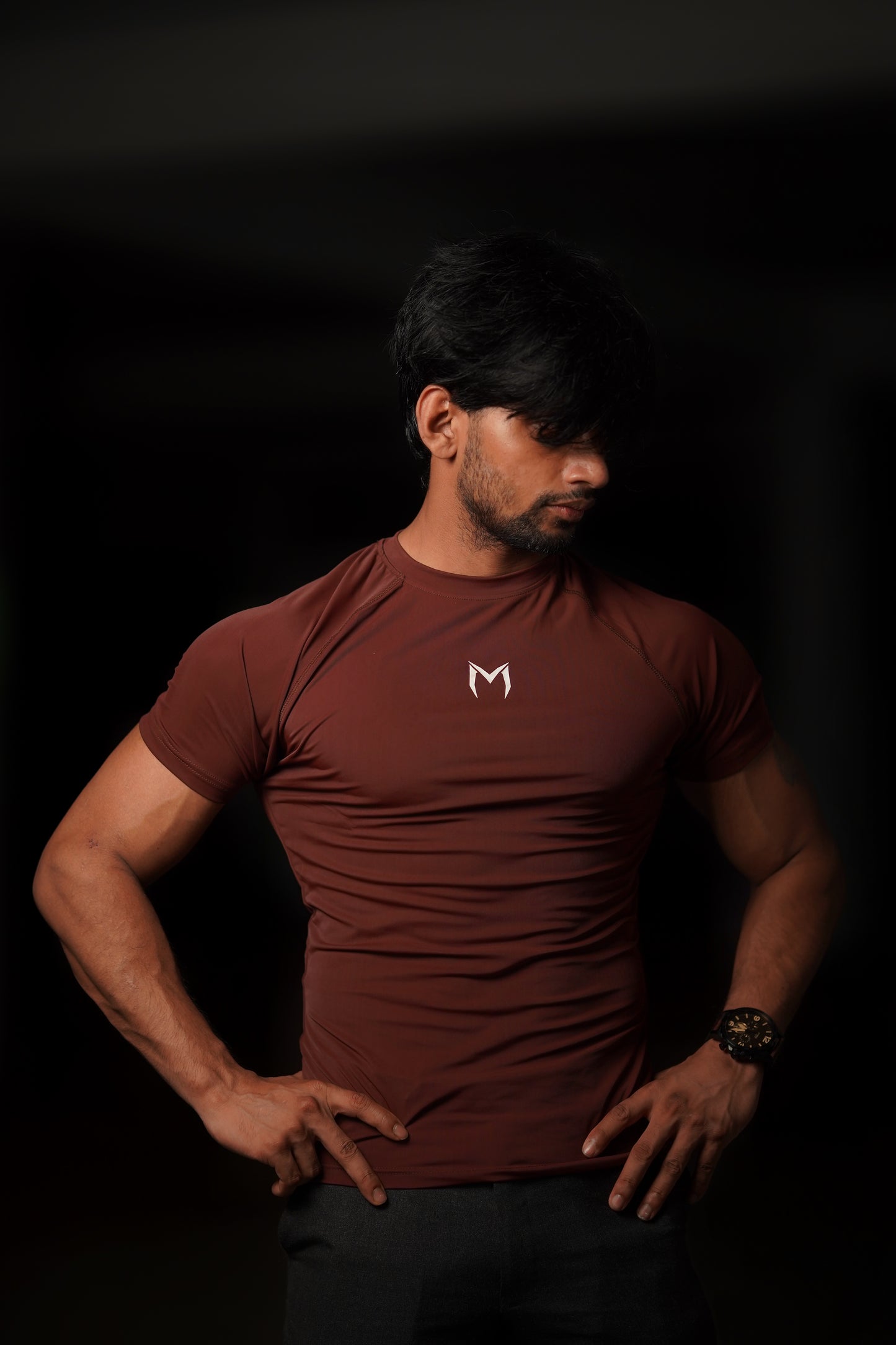 Apex Compression Tee (Wine Red)