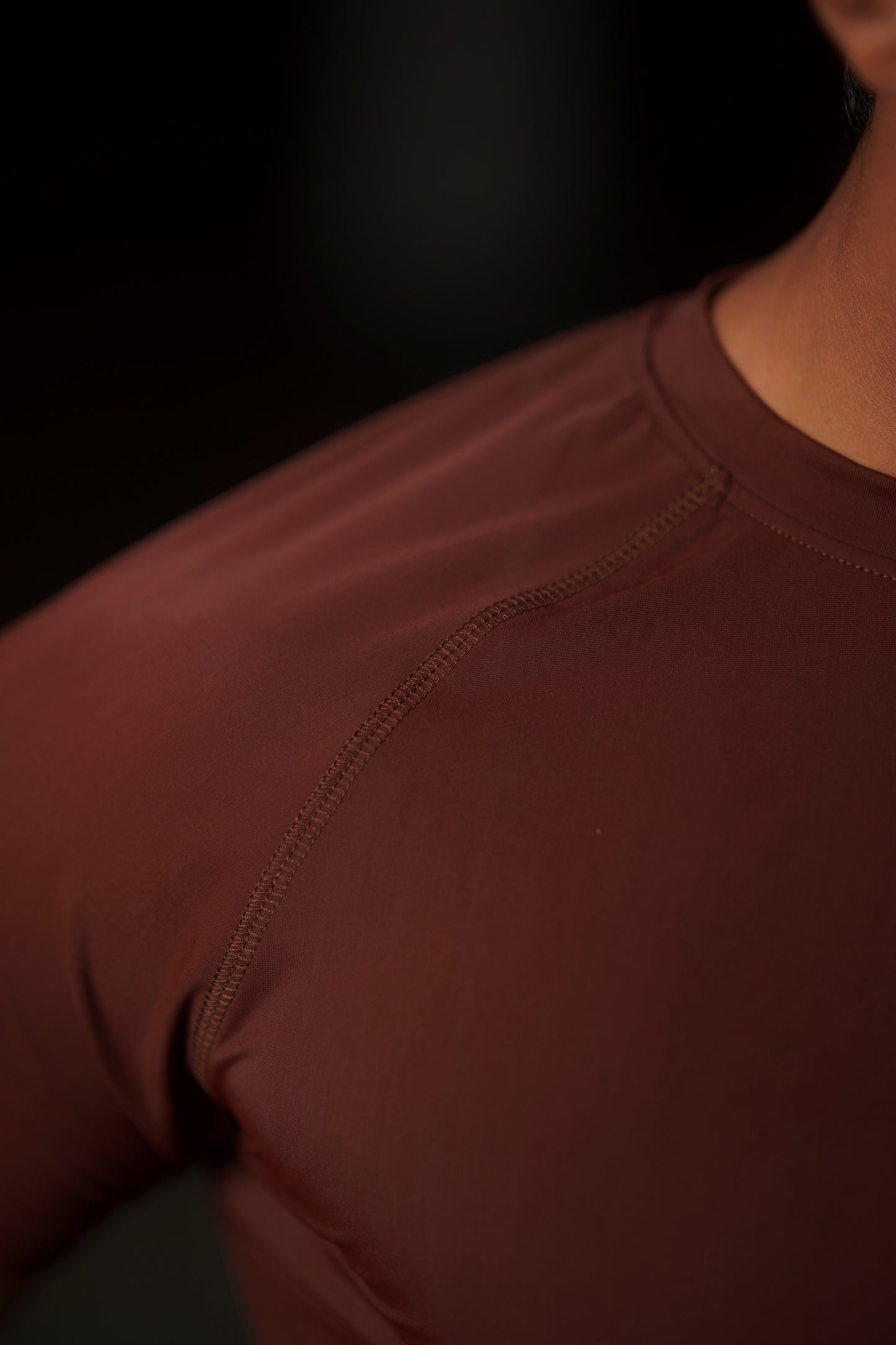 Apex Compression Tee (Wine Red)