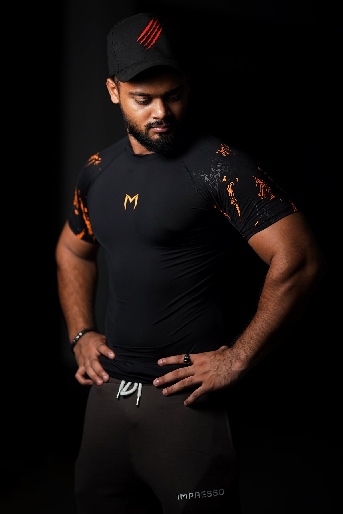 iMPRESSO EmberThorn Half Sleeve (Black/Orange)