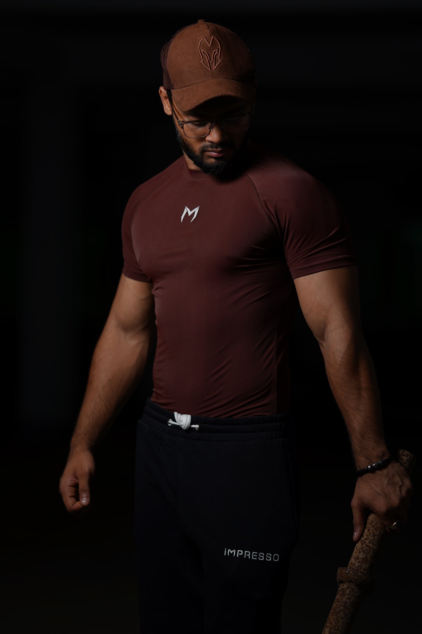 iMPRESSO Apex Compression Tee (Wine Red)