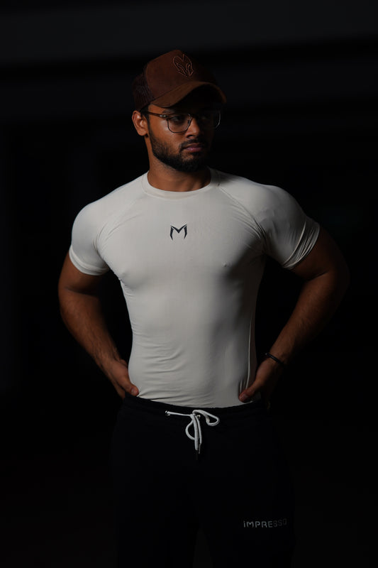 iMPRESSO Apex Compression Tee (Off White)